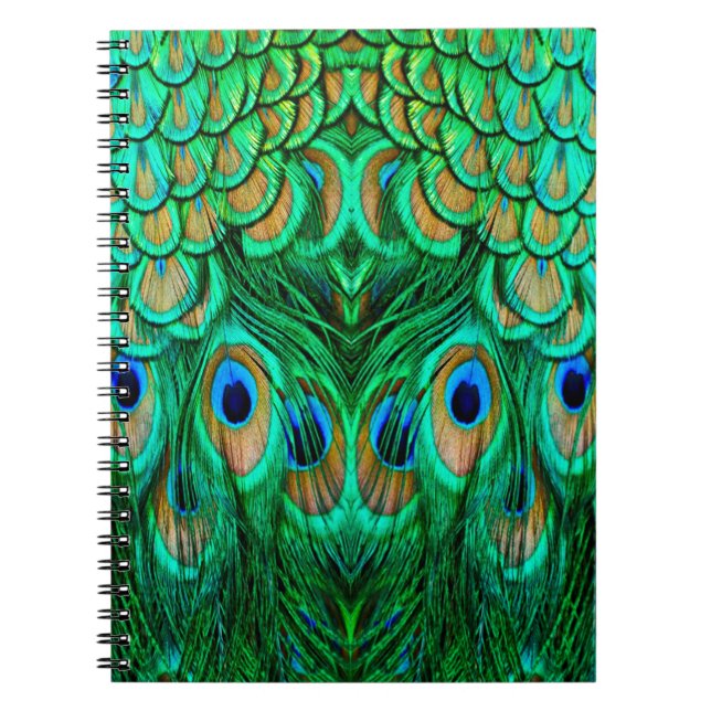Glorious Peacock Feathers Notebook (Front)
