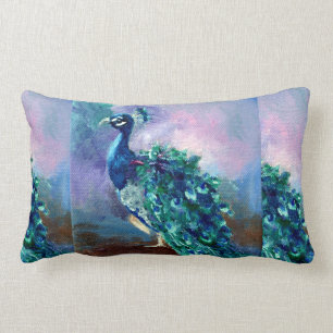 Glorious Peacock II Lumbar Cushion