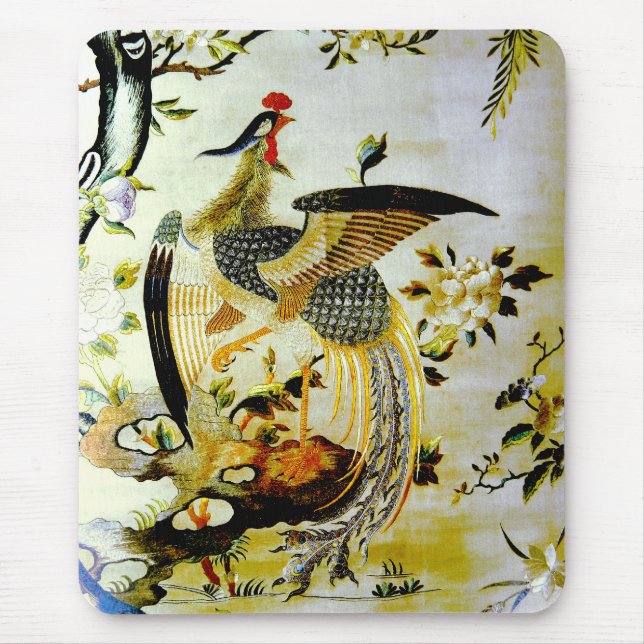 Glorious phoenix antique Chinese embroidery Mouse Pad (Front)