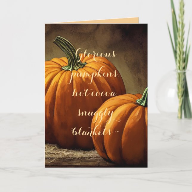 GLORIOUS PUMPKINS THINKING ABOUT YOU CARD (Front)