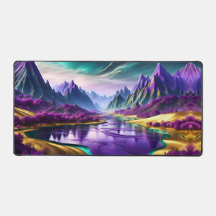 Glorious Purple and Gold Landscape Desk Mat