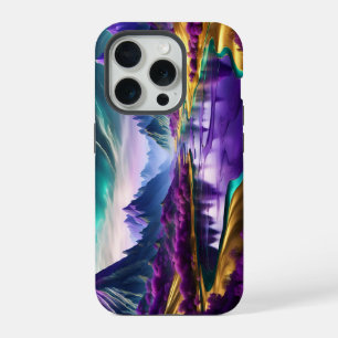 Glorious Purple and Gold Landscape iPhone 15 Pro Case