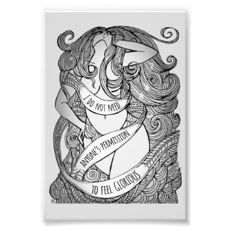 Glorious Small Print in Grey