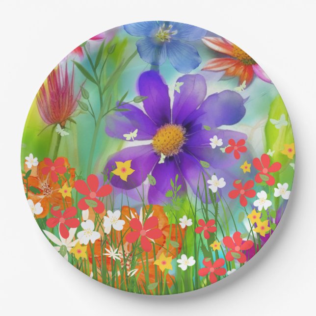 Glorious Spring Paper Plate (Front)