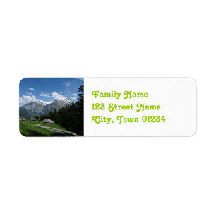 Glorious Switzerland Return Address Label