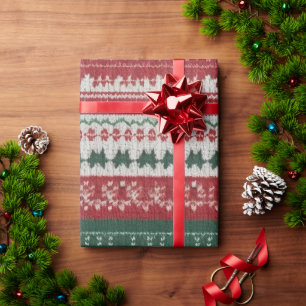 Glorious Tacky Ugly Christmas Sweater Design Wrapping Paper