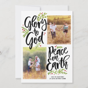 Glory and Peace 2 Photo  Christmas Photo Card