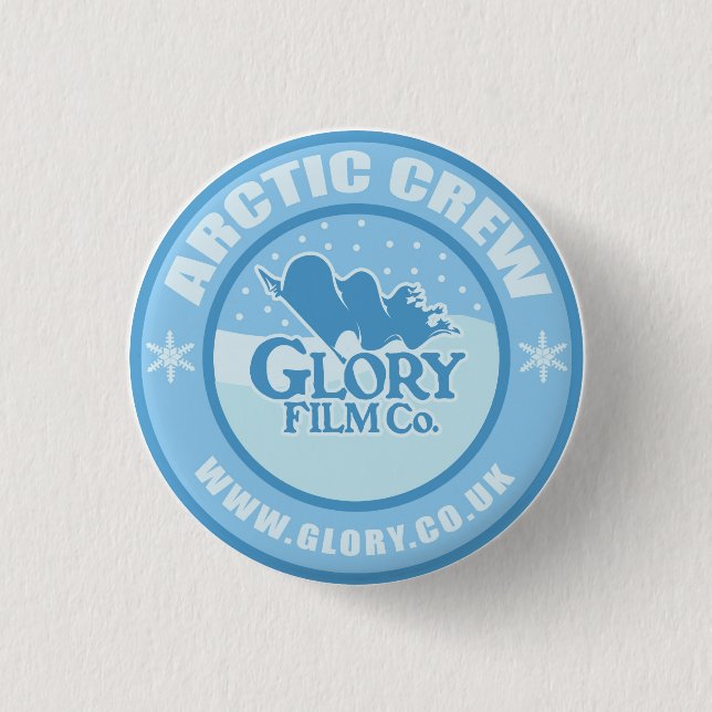 Glory Arctic Crew button. 3 Cm Round Badge (Front)