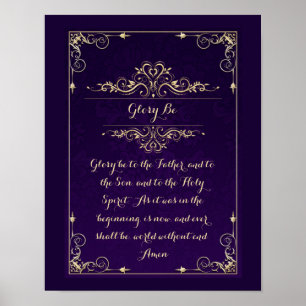 Glory Be Catholic Prayer Christian Poster