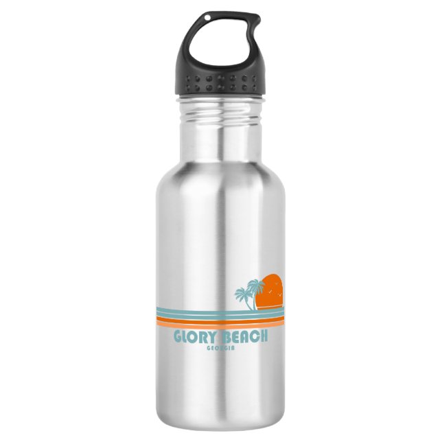 Glory Beach Georgia Sun Palm Trees 532 Ml Water Bottle (Front)