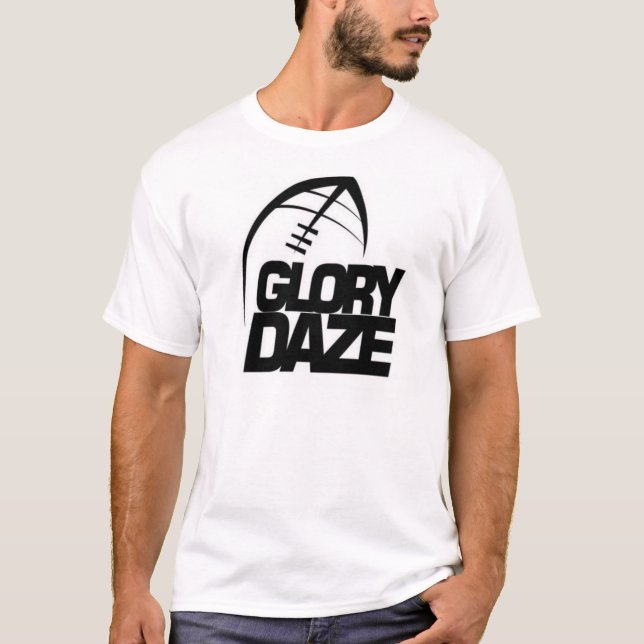 Glory Daze Team Logo (black & white) T-Shirt (Front)
