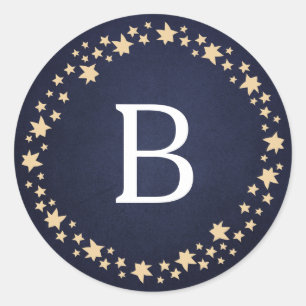 Glory Monogram Classic Round Sticker