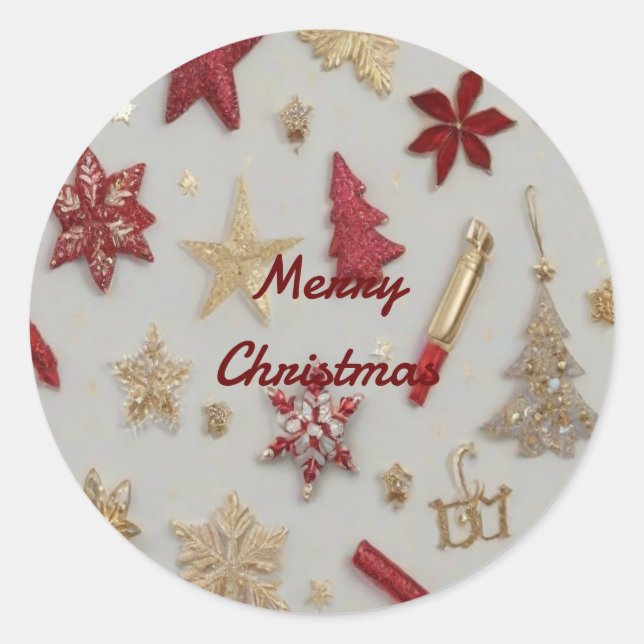 Glory of Christmas Classic Round Sticker (Front)