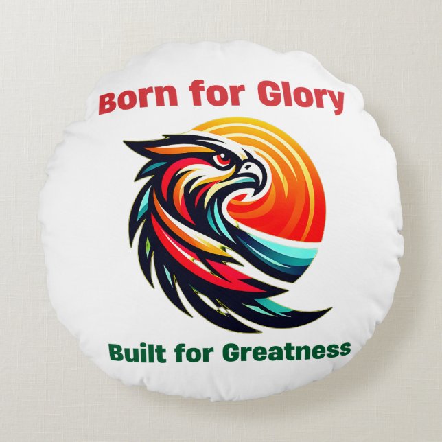 Glory of Goshawk Round Cushion (Front)