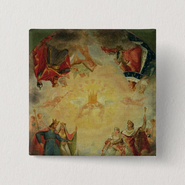 Glory of St. Genevieve 15 Cm Square Badge (Front)