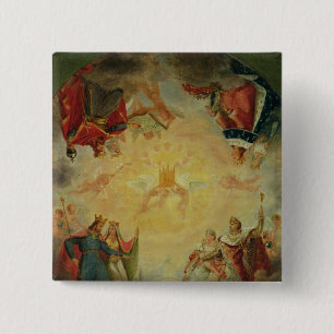Glory of St. Genevieve 15 Cm Square Badge