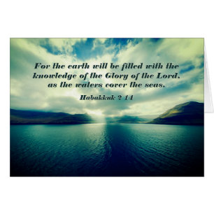 Glory of the Lord, Bible Verse, Habakkuk 2:14 Card