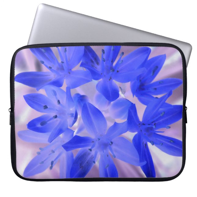 Glory of the Snow Shocking Blue Laptop Bag (Front)