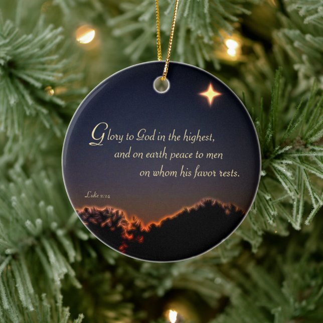 Glory to God Ceramic Ornament (Tree)