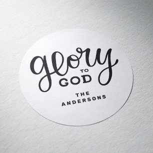 Glory to God Christmas   Christian Religious Faith Classic Round Sticker