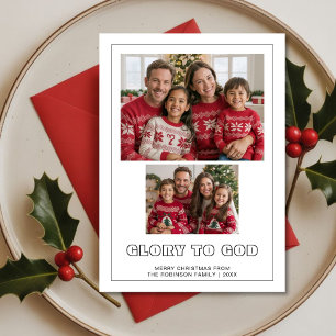 Glory to God Faith 2Family  Photo Holiday Card