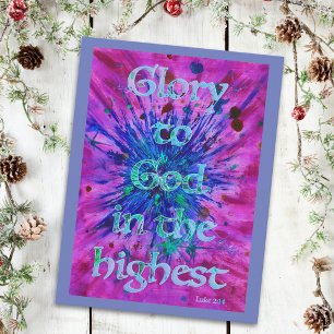 'Glory to God in the Highest' Bible christmas art Holiday Postcard