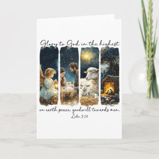 Glory To God In The Highest - Christmas Nativity G Card