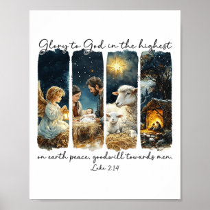 Glory To God In The Highest - Christmas Nativity G Poster