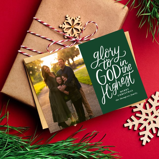 Glory To God In The Highest Christmas Photo Card (Creator Uploaded)