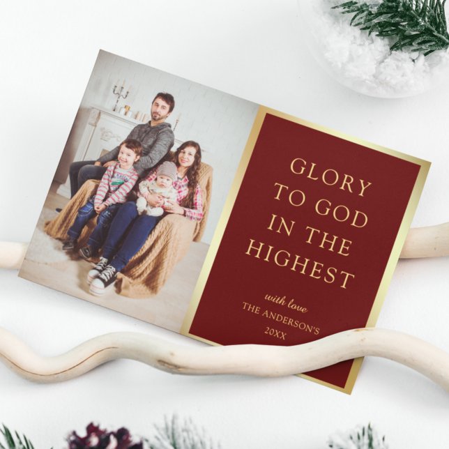 Glory To God In The Highest | Christmas Photo Holiday Card (Creator Uploaded)