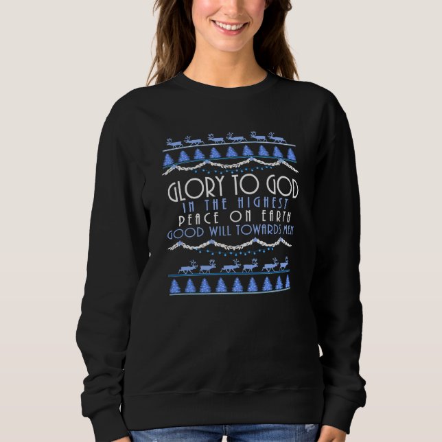 Glory to God in the Highest Christmas Sweatshirt (Front)