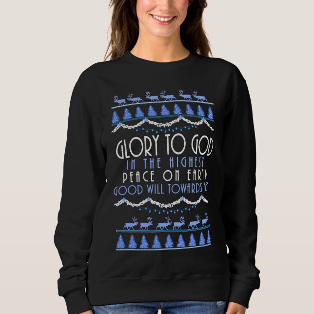 Glory to God in the Highest Christmas Sweatshirt (Front)