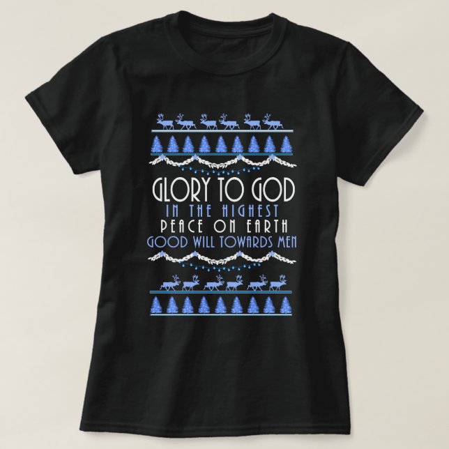 Glory to God in the Highest Christmas T-Shirt (Design Front)