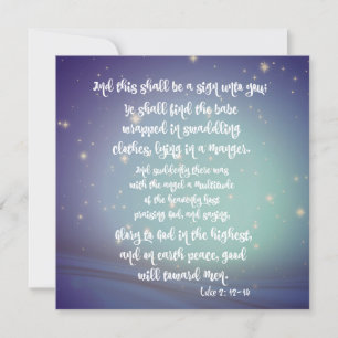 Glory to God in the Highest Luke Christmas Cards
