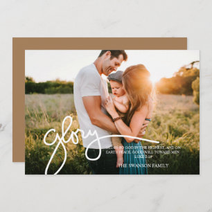 Glory to God in the Highest Photo Hand-Written Holiday Card