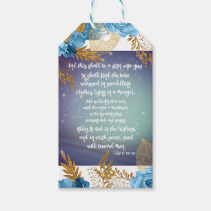 Glory to God Luke Bible Verses Christmas Gift Tags