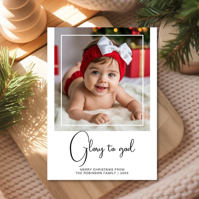 Glory to God Minimal Christmas card  (Creator Uploaded)