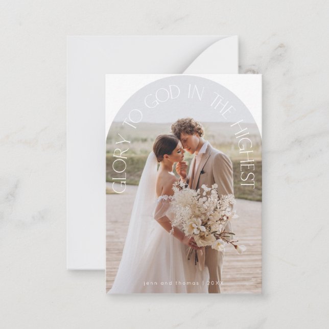 Glory to God modern arch typography  Card (Front)