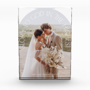 Glory to God modern arch typography Christmas  Photo Block