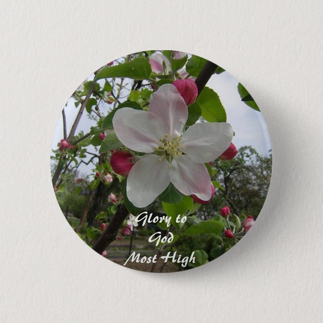 Glory to God Most High 6 Cm Round Badge (Front)