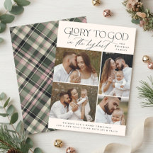 Glory to God Plaid Christmas Collage Photo