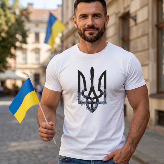Glory to Heroes. UKRAINE. Trident. Tri-Blend Shirt (Creator Uploaded)