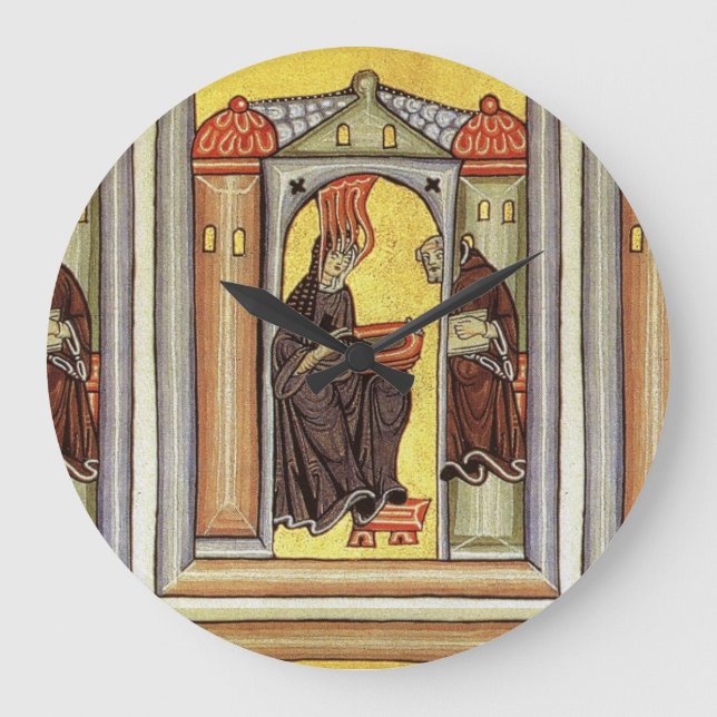 glory to hildegard of bingen large clock (Front)