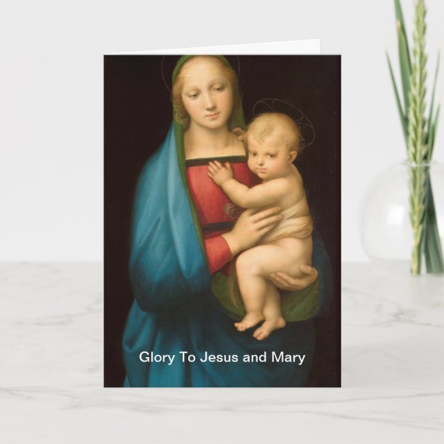 Glory To Jesus and Mary Card (Front)