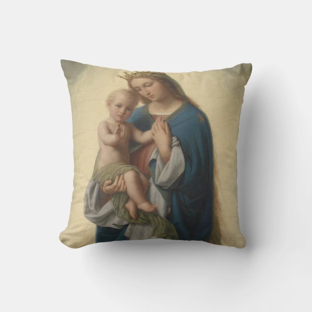 Glory to Jesus And Mary Cushion (Front)