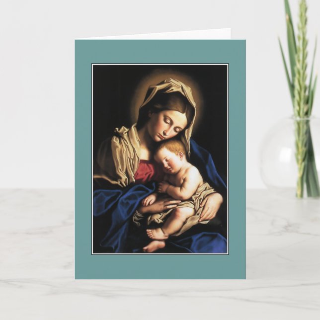 Glory To Jesus And Mary Holiday Card (Front)