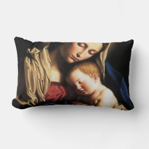 GLORY TO JESUS AND MARY LUMBAR CUSHION