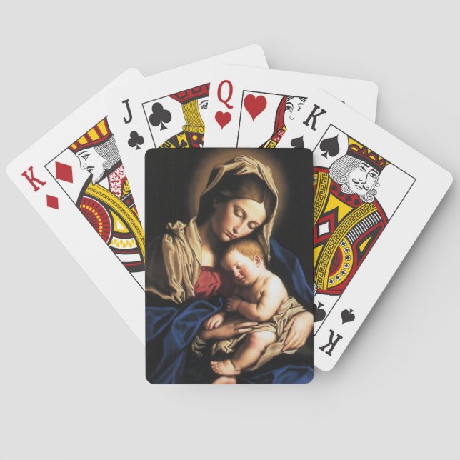 GLORY TO JESUS AND MARY PLAYING CARDS (Back)