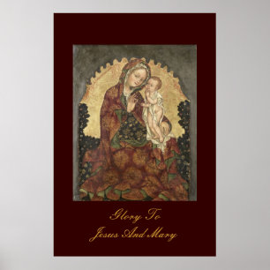 glory To Jesus and Mary Poster