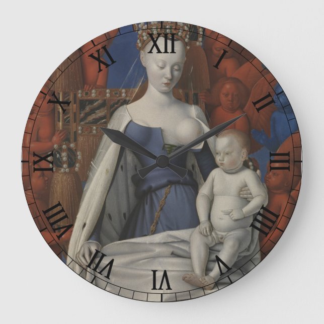 Glory to Jesus and Mary Square Wall Clock (Front)